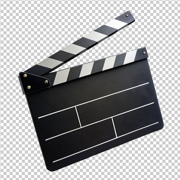 PSD psd of black clapper board on transparent background