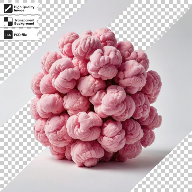 PSD psd cotton candy on transparent background with editable mask layer