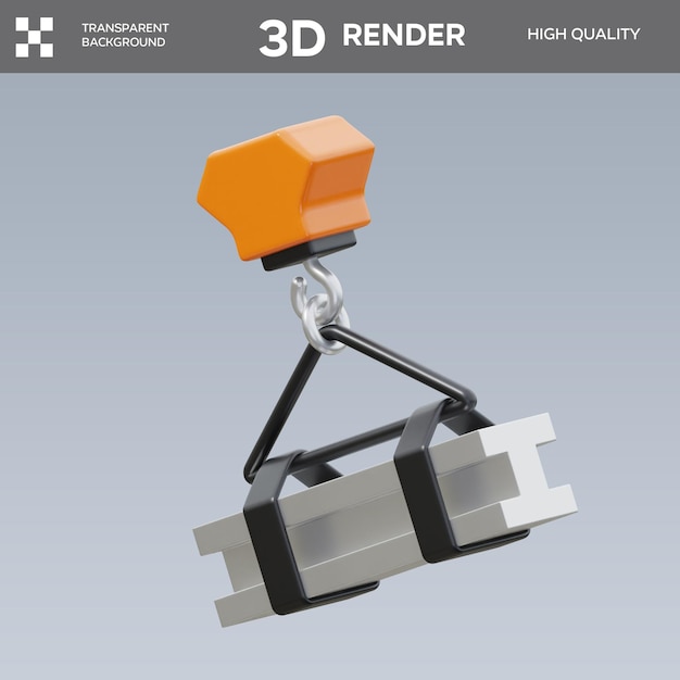 PSD psd crane 3d illustration