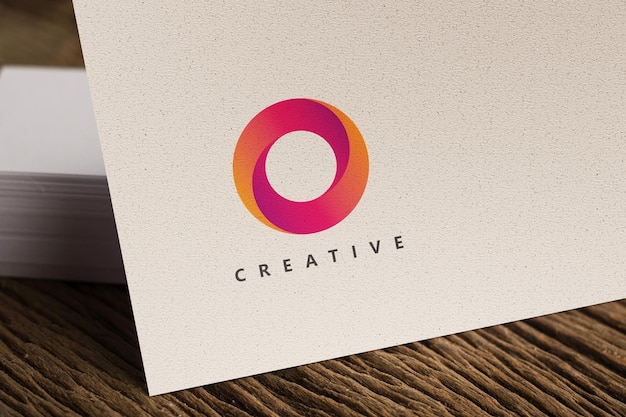 PSD psd creative paper logo mockup design
