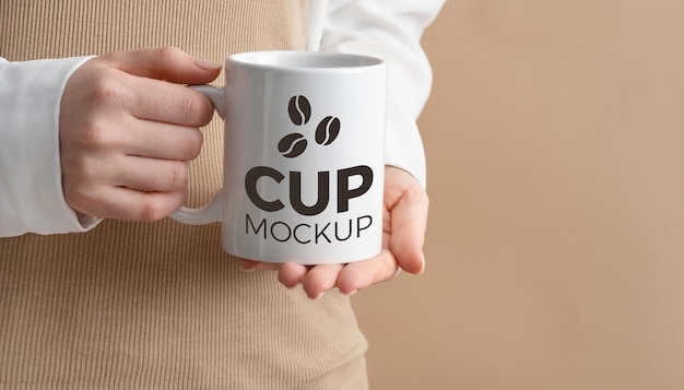 PSD psd cup mockup ready to place your creative design