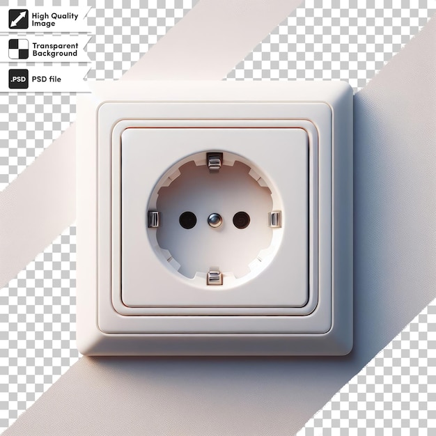 PSD psd electric plug and socket on transparent background with editable mask layer