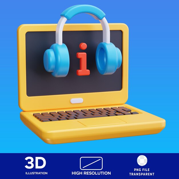 PSD psd information result 3d illustration