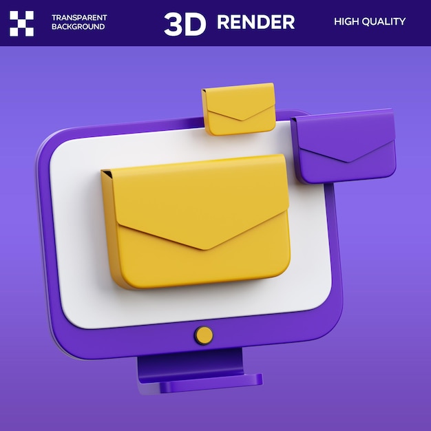 PSD psd mail 3d illustration