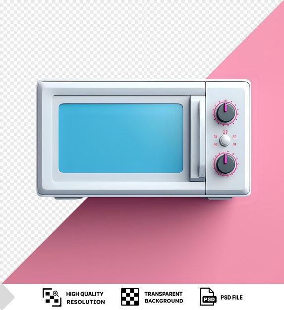 PSD psd microwave oven on a pink background