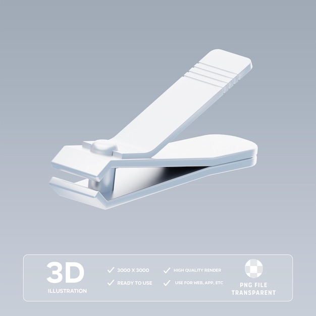 PSD psd nail clipper 3d illustration