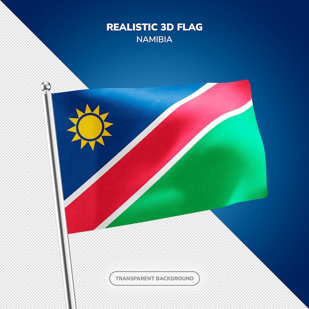 PSD psd namibia realistic 3d flag render