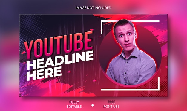 PSD psd new modern glow effect video game review youtube channel thumbnail and web banner premium psd te