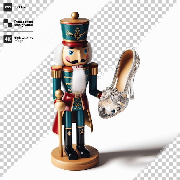 PSD psd nutcracker christmas decoration on transparent background