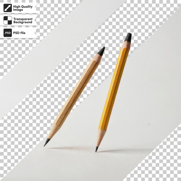 PSD psd pencils on transparent background with editable mask layer