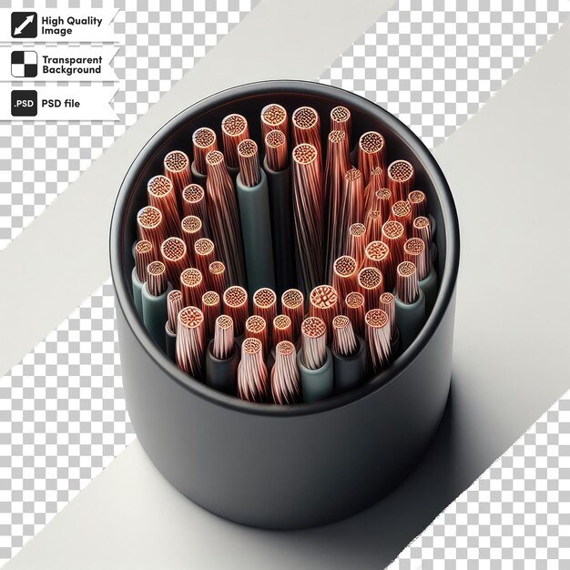 PSD psd power supply cable on transparent background with editable mask layer