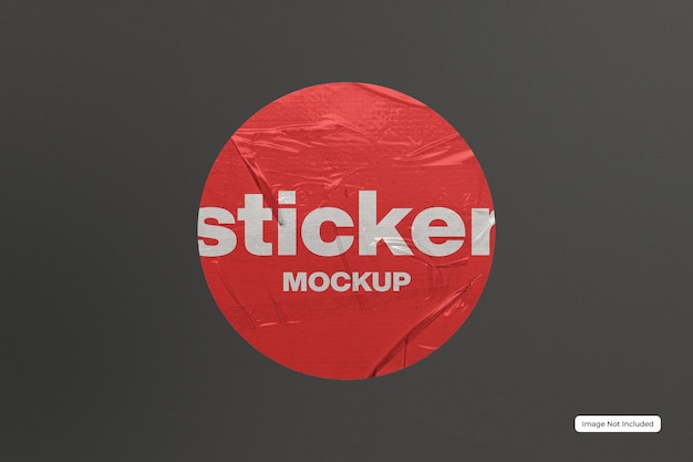 PSD psd round sticker mockup