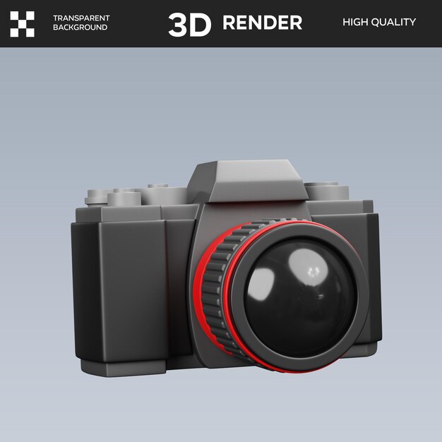 PSD psd slr camera 3d illustration