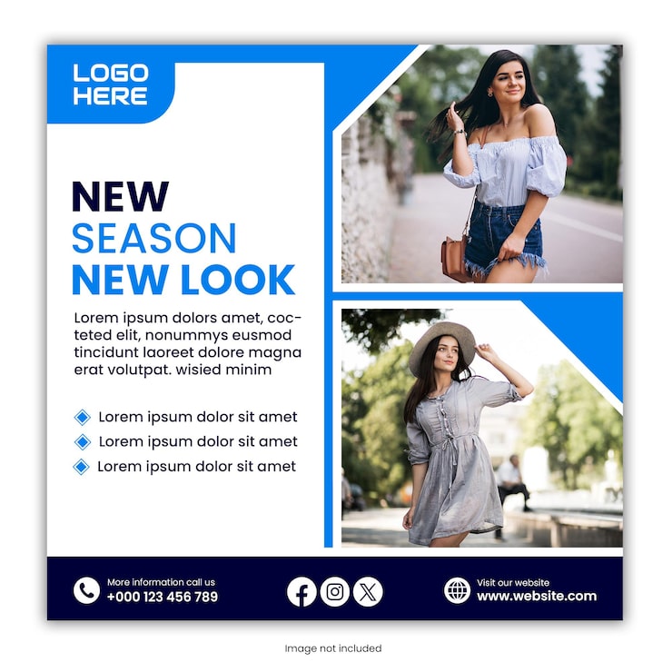 PSD psd social media post and fashion web banner template