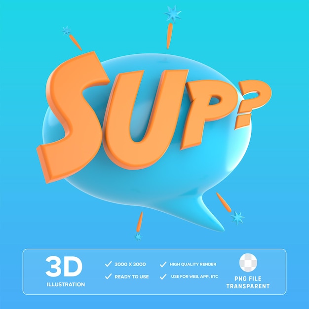 PSD psd sup 3d illustration