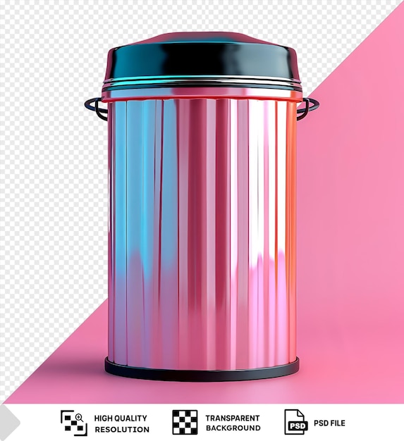 PSD psd transparent background garbage can deodorizer on a pink background
