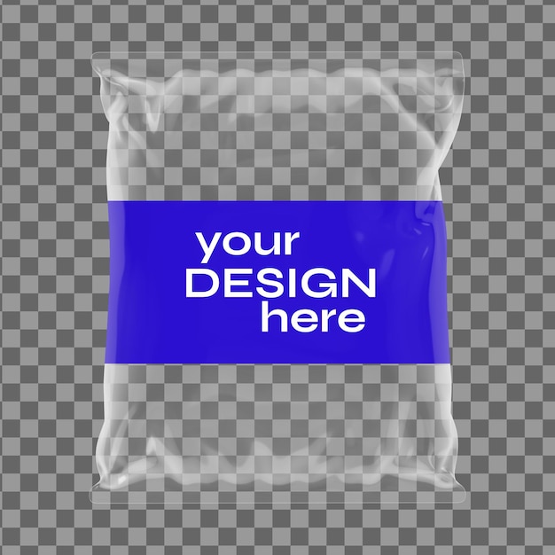 PSD psd transparent plastic packaging bag