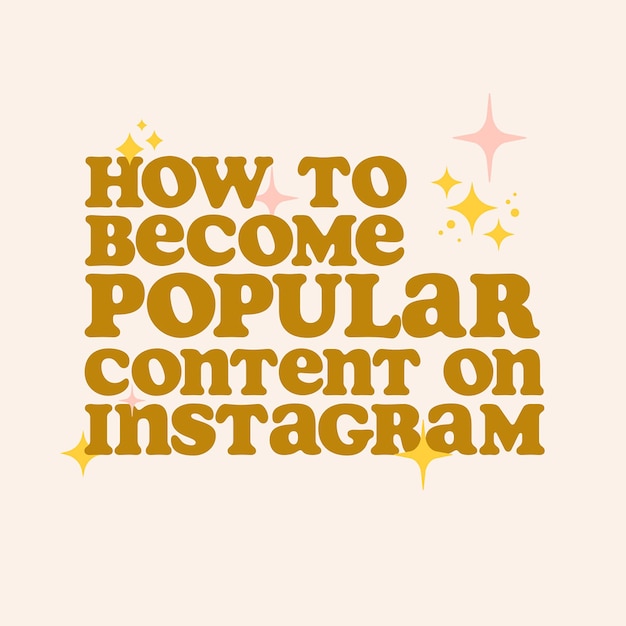 PSD psd typography how to become popular content instagram post template