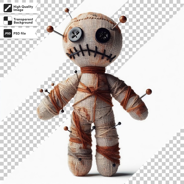 PSD psd voodoo doll occult magic on transparent background with editable mask layer