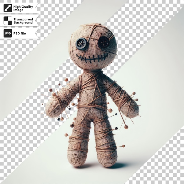 PSD psd voodoo doll occult magic on transparent background with editable mask layer