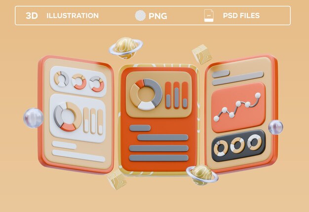 PSD psd working on virtual 3d illustration