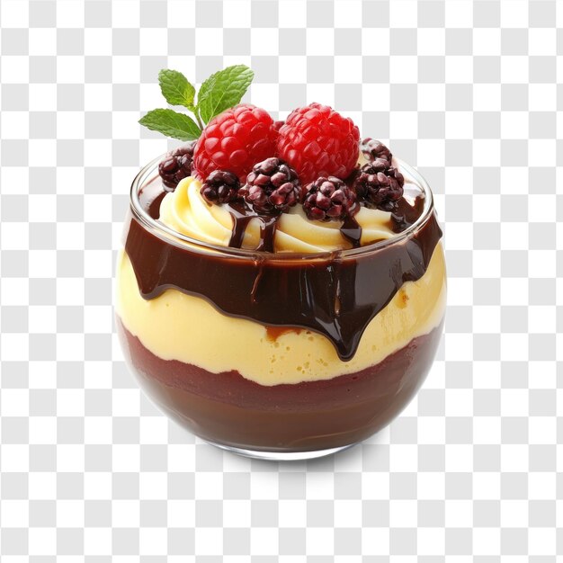 PSD pudding isolate on transparent background