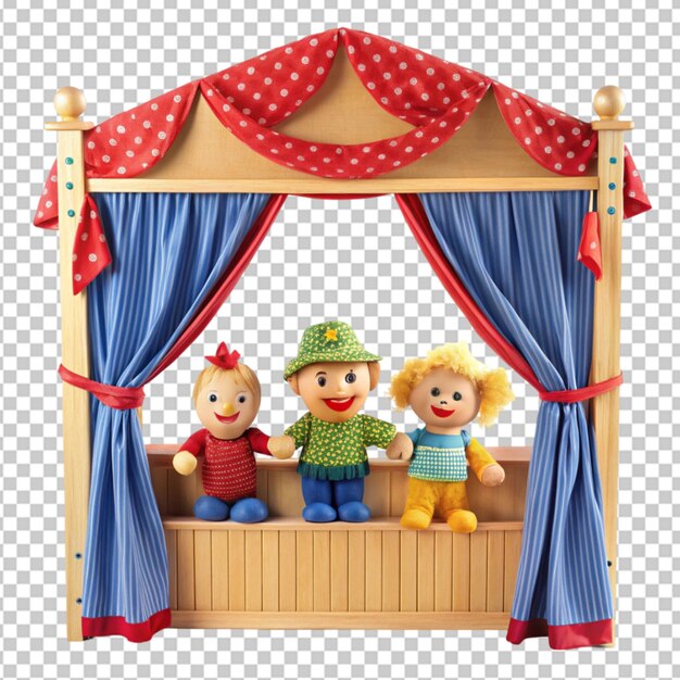PSD puppet theater on transparent background
