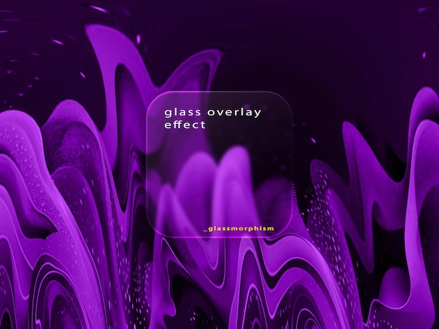 PSD a purple background with a glass effect effect effect