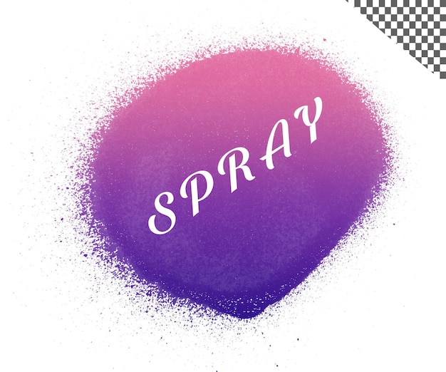 PSD purple spray paint on transparent background