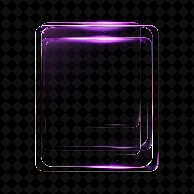 PSD a purple square box with a square inside of it