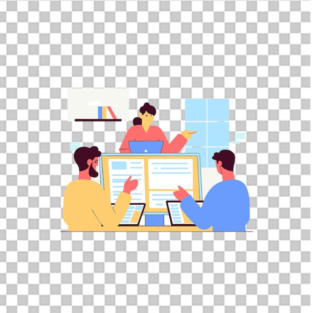 PSD qa engineers concept illustration featuring software testing debugging and quality assurance