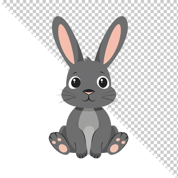 PSD rabbit isolated on transparent background