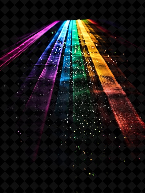 PSD a rainbow colored line on a black background with a rainbow