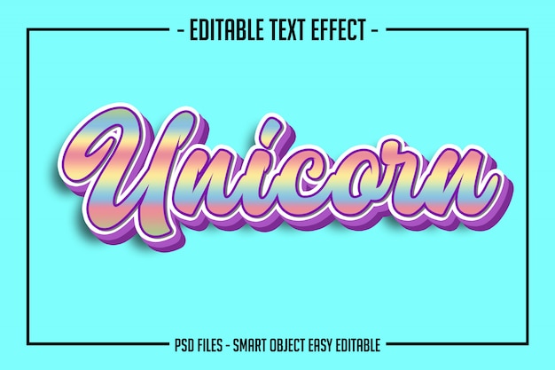 PSD rainbowscript text style editable font effect