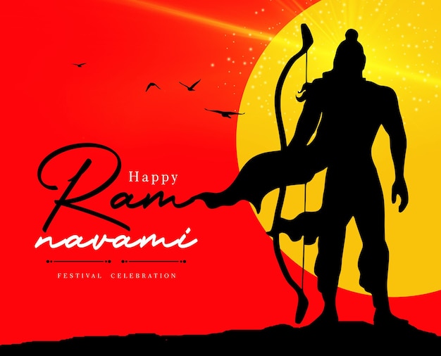 PSD ram navami creative poster