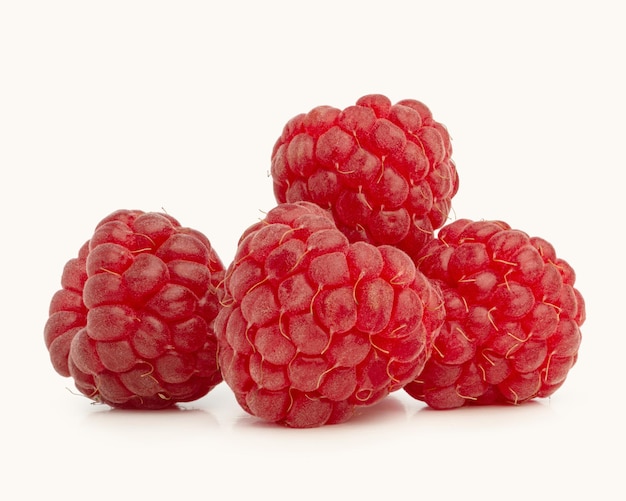 PSD raspberry berries isolated on a white background