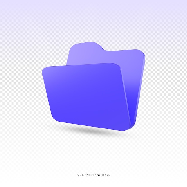 PSD realistic 3d file or folder icon