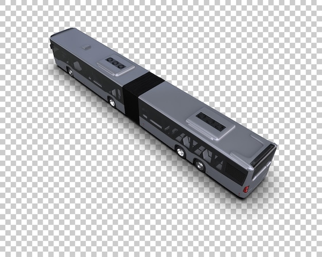 PSD realistic bus isolated on background 3d rendering illustration