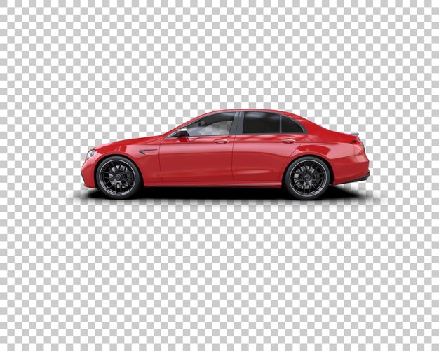 PSD realistic car isolated on background 3d rendering illustration