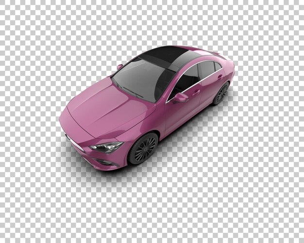PSD realistic car isolated on background 3d rendering illustration