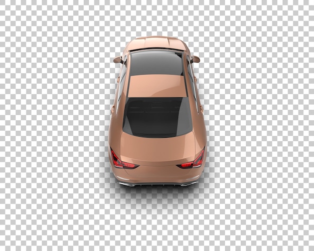 PSD realistic car isolated on background 3d rendering illustration