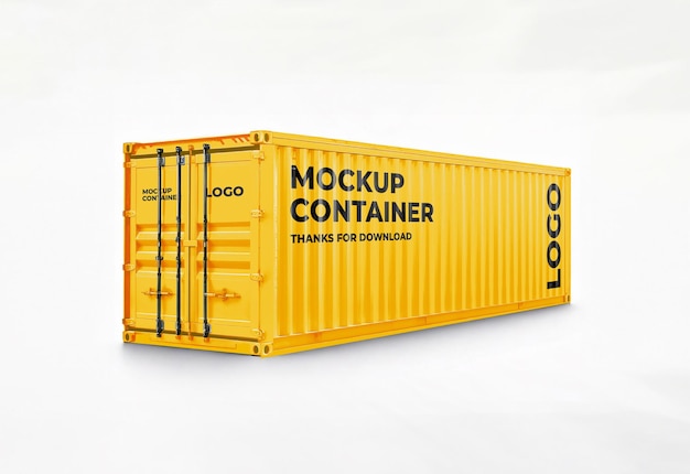 PSD realistic container mockup