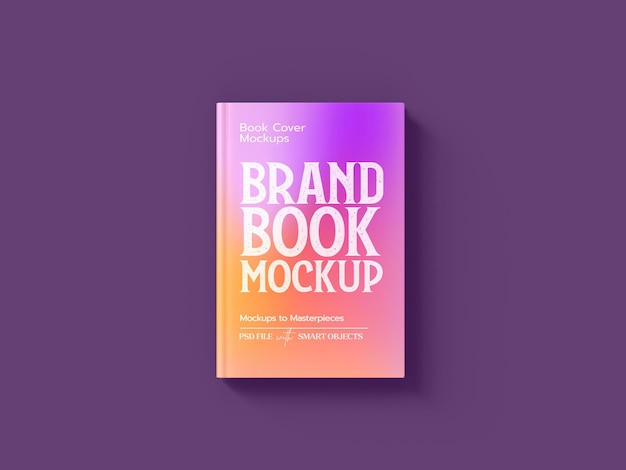 PSD realistic hard book cover mockup