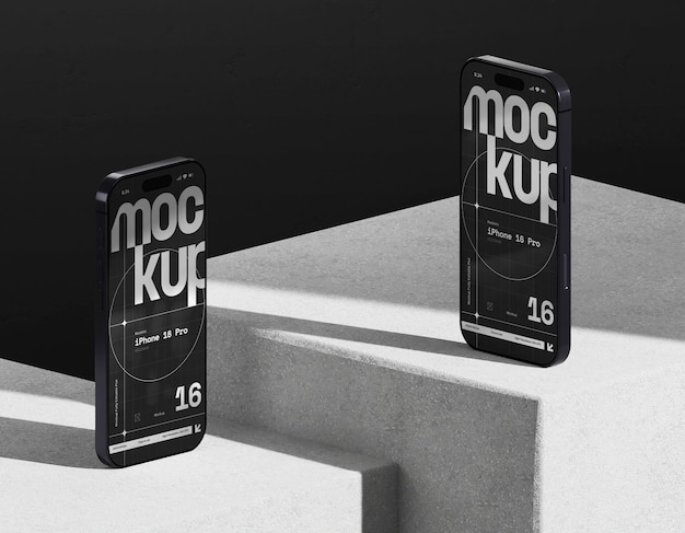 PSD realistic modern smartphone mockup sleek mobile device mockup