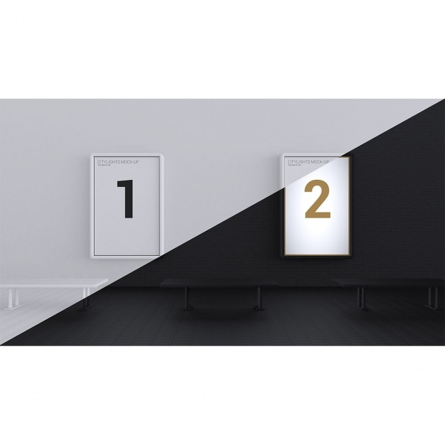 PSD realistic poster presentation