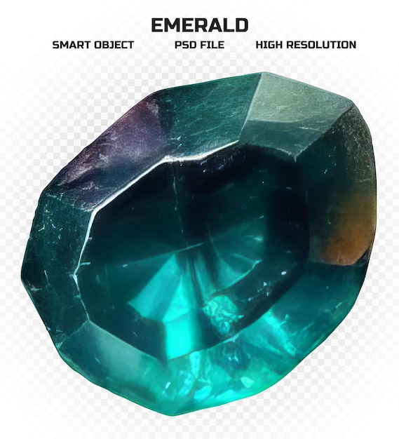 PSD realistic precious gemstone in high resolution