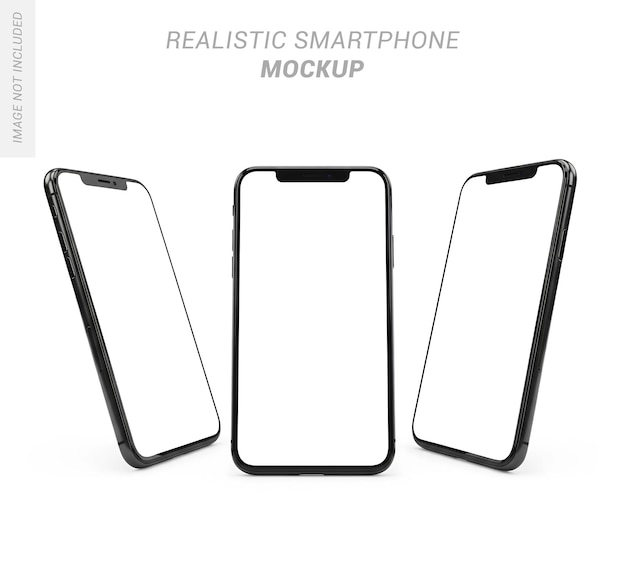 realistic smartphone mockup set