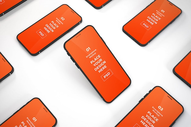 PSD realistic smartphone mockup template