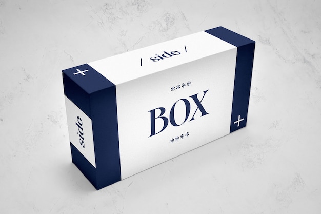 PSD rectangle packaging box mockup