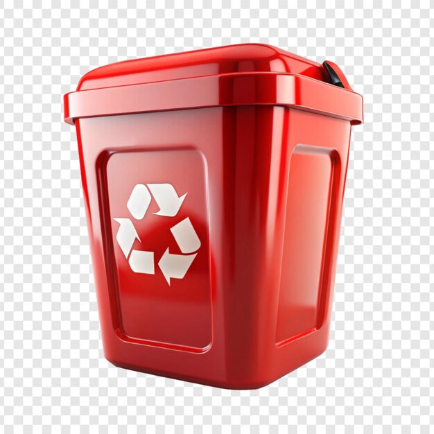 PSD recycle bin isolated on transparent background